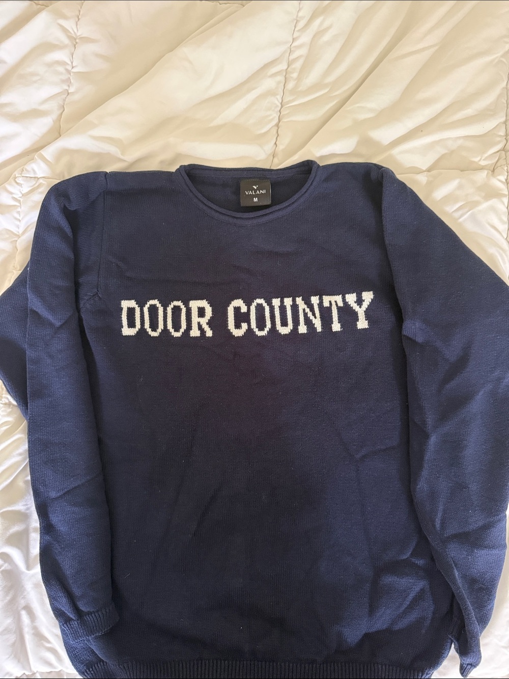 Valani Navy "DOOR COUNTY" Knit Sweater